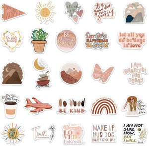 50PCS Vintage Inspirational Stickers, Motivational Aesthetic Stickers for Women Adults Kids Teen Teachers