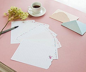 32 Cute Kawaii Lovely Special Design Writing Stationery Paper with 16 Envelope - 32 Letter paper (7.1x5.2 inch)