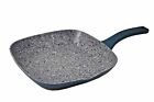 Aluminum Grill Pan With Induction Bottom, Granite Coating, Non Stick 11" Gray