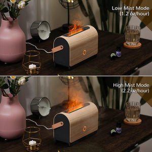 500ml Flame Diffuser, Aroma Essential Oil Diffuser, Ultrasonic Cool Mist Humidifier, LF500M Fire Diffuser