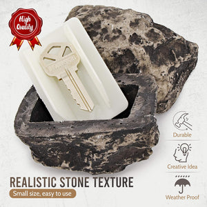 Hide-a-Spare-Key Fake Rock - Looks & Feels like Real Stone - Safe for Outdoor Garden or Yard, Geocaching