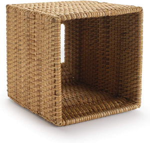 Rattan Tissue Box Cover Square, Hand Woven Wicker Tissue Holder, 5.5 x 5.5 X 5.7 inch, Natural