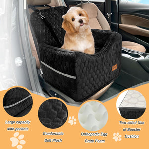 Dog Car Seat for Small/Medium Dog Suitable for Dogs Under 35 Lbs (Black)