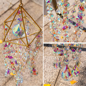 Crystal Suncatchers for Window Hanging Wind Chime Style Garden Sun Catchers