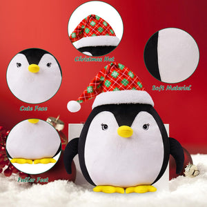 15'' Soft 3D Penguin Plush Stuffed Throw Pillow Large Festive Decorative Cushion for Sofa Home Decor