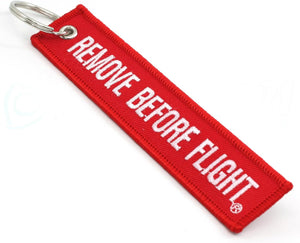 Remove Before Flight Key Chain - Red/White 1pc