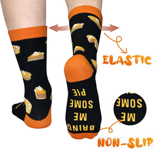 If You Can Read This Funny Saying Non-Slip Socks, Novelty Gifts for Men Women Teens Food Lover, Medium Pie