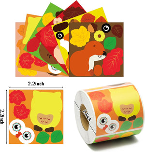 300Pcs Fall Stickers Scene Roll Make Own Roll Stickers