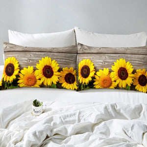 Sunflower Duvet Cover Botanical Floral Printed Bedding Set for Kids Women Adults Yellow Blossom Flowers Comforter Cover