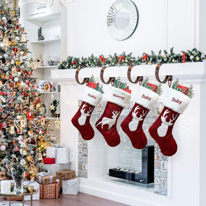 Christmas Stocking Holders for Mantle Set 4,Lightweight Stocking Holder No-Slip Stocking Hangers