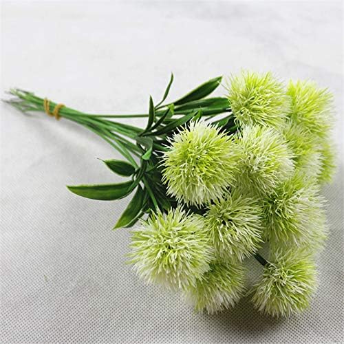 10 Pcs Dandelion Artificial Flowers Plants Bouquet Plastic Flower for Home Decoration/Wedding Decor (White)