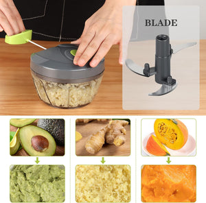 Manual Food Chopper Vegetable Cutter, Hand String Vegetable Chopper Onions Cutter