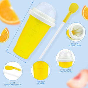 Slushy Maker Cup,Magic Quick Frozen Smoothies Cup, Yellow