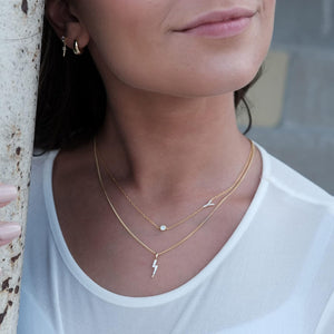 18K Gold Plated Delicate Charm Gold Necklaces | Tiny Pendant Layering Chain