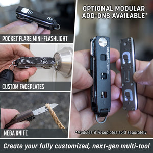 Premium Key Organizer Keychain | Key Organizer + EDC Multi-Tool + Lost & Found All-in-ONE, Black