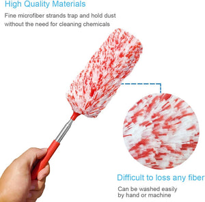 4 Pcs, [Microfiber] Hand [Duster] [Washable] Microfibre Cleaning Tool Extendable [Duster]s for Cleaning Office, Car, Computer, Air Condition