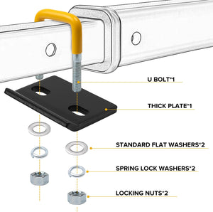 Hitch Tightener Anti Rattle Stabilizer for 1.25" to 2", Trailer Hitches Reduce Movement On Hitch Cargo Carrier Bike Rack, RV Accessories, Rust Free(2 Packs)