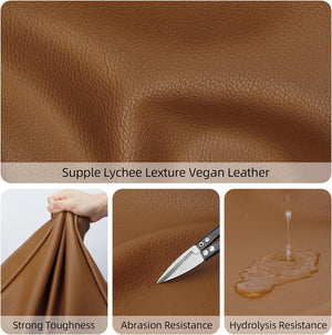 Tote Bag for Women Vegan Leather Shoulder Purse Large Capacity Travel Bag, Light Brown