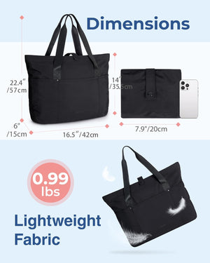 Tote Bag for Women, Foldable Tote Bag With Zipper Large Shoulder Bag Top Handle Handbag for Travel, Work