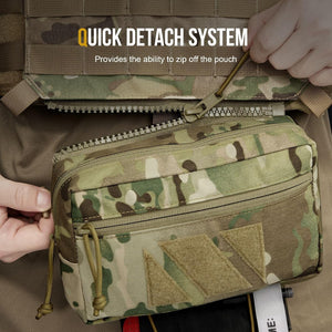 Tactical Drop Pouch, Dangler Pouch PLUS1S Admin Pouch Tactical Tool Pouch with Hook and Loop Panel for Tactical Vest Chest Rig Plate Carrier Tactical Gear