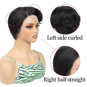 Pixie Cut Wig Human Hair Lace Front Wigs 13X4X1 Lace Front Wigs Human Hair Short Bob Wigs Straight Lace Front Pixie Cut Wigs