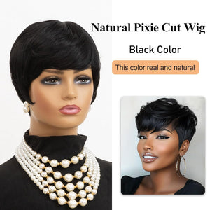 Short Wigs for Black Women Black Pixie Cut Wig Short Layered Pixie Wigs