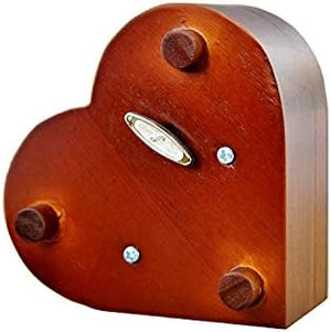 Heart Shaped Vintage Wood Carved Mechanism Musical Box Wind Up Music Box Gift for Christmas/Birthday/Valentine's Day, Melody You are My Sunshine