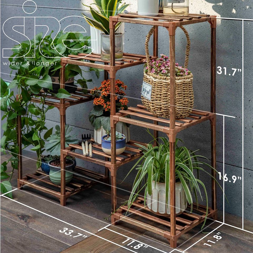 plant pot ladder 7 Potted Ladder Plant Holder Table Plant Pot Stand – Shop Premium