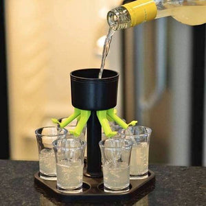 Shot dispenser with 6 shot glasses