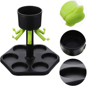 Shot dispenser with 6 shot glasses