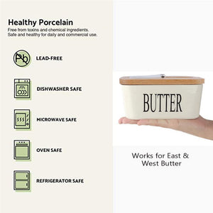 🔥NEW🔥Butter Dish with Lid, Large Ceramic Butter Storage