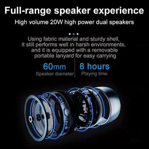 (Blue) Bluetooth Speaker Wireless Outdoor Stereo Bass