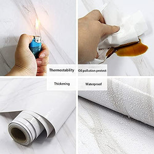 ��Marble Countertop Paper Granite Gray/White Wallpaper Glossy Peel and Stick Adhesive 16"x120"��