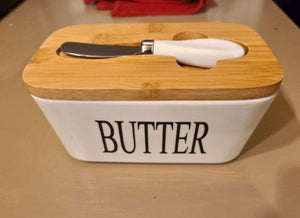 🔥NEW🔥Butter Dish with Lid, Large Ceramic Butter Storage