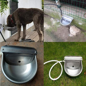 Stainless Dog Water Bowl / Fountain - dogs, & farm animals