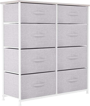 ❤️ 8Drawers Large Capacity Dresser for Living Room Light Grey ❤️