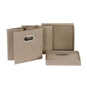 ❣️ KD Cube Set, 2pk, Collapsible Linen, Cafe ❣️