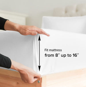 ❤️ Queen Single Fitted Deep Pocket Sheet (White) ❤️