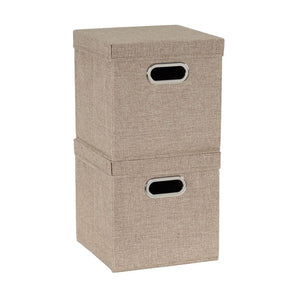 ❣️ KD Cube Set, 2pk, Collapsible Linen, Cafe ❣️