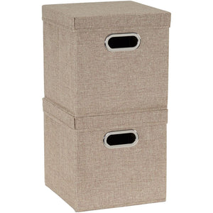 ❣️ KD Cube Set, 2pk, Collapsible Linen, Cafe ❣️