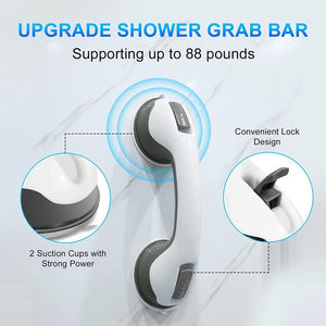 Shower Handle 2 Pack 12 inch for Bathroom Shower (Gray)