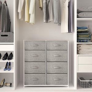 ❤️ 8Drawers Large Capacity Dresser for Living Room Light Grey ❤️