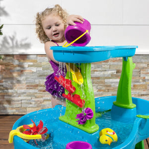 Rain Showers Splash Pond Toddler Water Table, Outdoor Kids Water Sensory Table, Ages 1.5+ Years Old