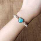 Natural Amazonite Heart Charm Healing Reiki Chakra Handmade Women Bracelet Gifts