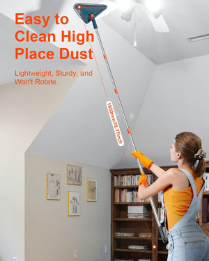 Wall Cleaner with Long Handle, 360° Rotatable Wall Mop, 85“ Baseboard Cleaner Tool Duster for Wall Washer Cleaner Tool