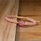 Pink Eye Cat Selenite Beaded Healing Reiki Balance Women Handmade Bracelet Gift