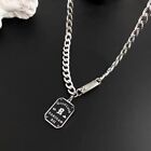 Titanium Steel Good Luck Pendant Necklace for Men Women,Punk Hip Hop