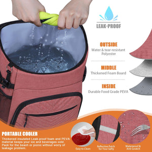 Cooler Backpack Insulated Leakproof Waterproof Backpack Cooler Bag 30/45 Cans, Large Capacity