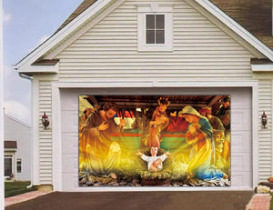 6 X 3.6ft Large Birth of Jesus Banner Christmas Night Manger Nativity Scene Photography Backdrop