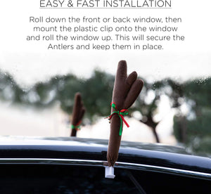 Reindeer Antlers & Nose Christmas Decorations for Car